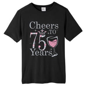 Cheers to 75 Years 1947 75Th Birthday Present Tee Gift For Wo Tall Fusion ChromaSoft Performance T-Shirt