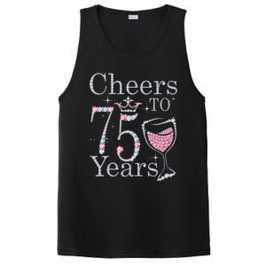 Cheers to 75 Years 1947 75Th Birthday Present Tee Gift For Wo PosiCharge Competitor Tank