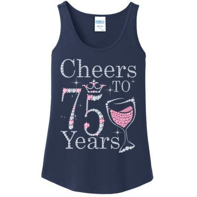 Cheers to 75 Years 1947 75Th Birthday Present Tee Gift For Wo Ladies Essential Tank