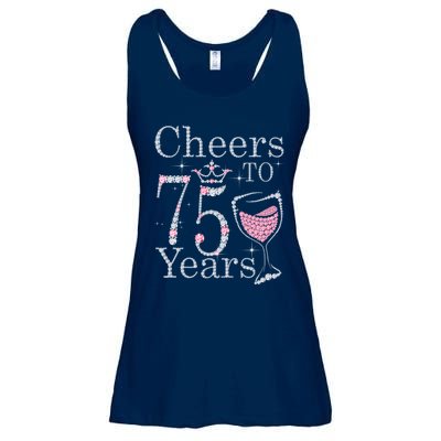 Cheers to 75 Years 1947 75Th Birthday Present Tee Gift For Wo Ladies Essential Flowy Tank