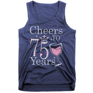 Cheers to 75 Years 1947 75Th Birthday Present Tee Gift For Wo Tank Top