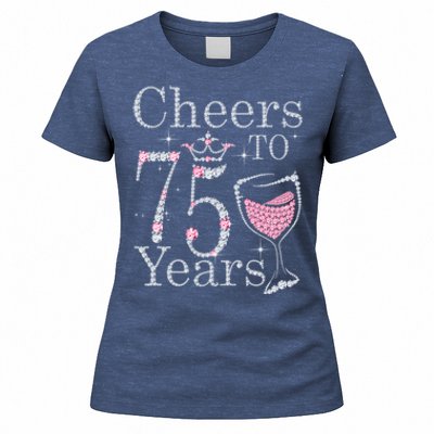 Cheers to 75 Years 1947 75Th Birthday Present Tee Gift For Wo Women's T-Shirt