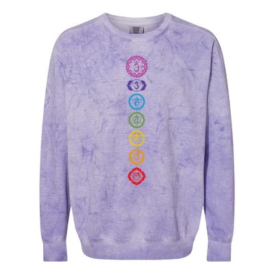 Chakras The 7 Centers Of Force Colorblast Crewneck Sweatshirt