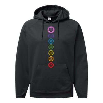 Chakras The 7 Centers Of Force Performance Fleece Hoodie