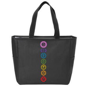 Chakras The 7 Centers Of Force Zip Tote Bag