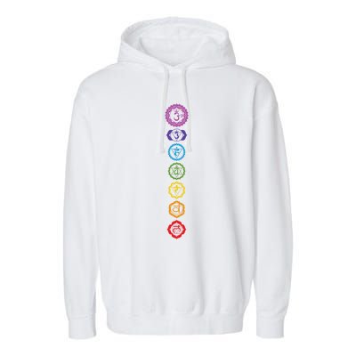 Chakras The 7 Centers Of Force Garment-Dyed Fleece Hoodie