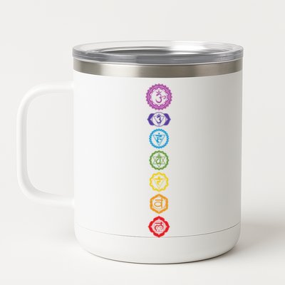 Chakras The 7 Centers Of Force 12 oz Stainless Steel Tumbler Cup