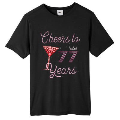 Cheers To 77 Years 77th Birthday 77 Years Old Bday Tall Fusion ChromaSoft Performance T-Shirt