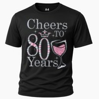Cheers to 80 Years 1942 80Th Birthday Tee Gift For Wom.e.ns Cooling Performance Crew T-Shirt