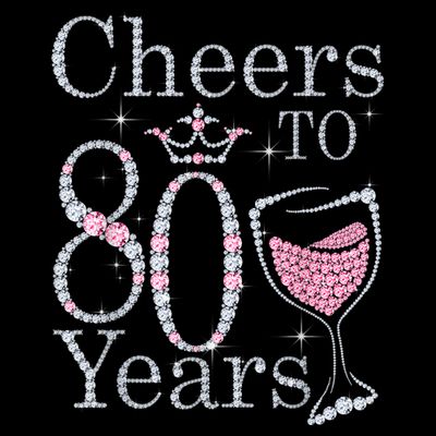Cheers to 80 Years 1942 80Th Birthday Tee Gift For Wom.e.ns T-Shirt