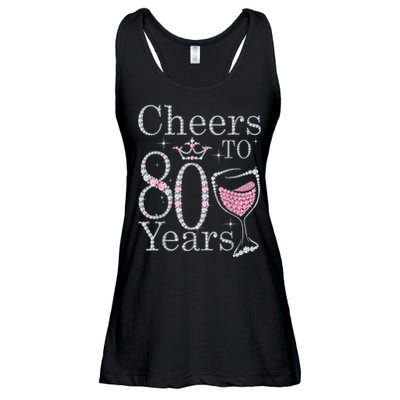 Cheers to 80 Years 1942 80Th Birthday Tee Gift For Wom.e.ns Ladies Essential Flowy Tank