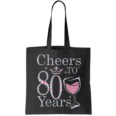Cheers to 80 Years 1942 80Th Birthday Tee Gift For Wom.e.ns Bag