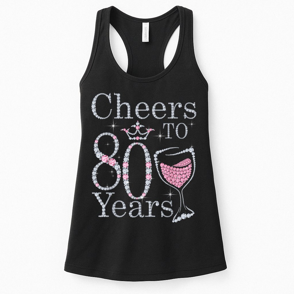 Cheers to 80 Years 1942 80Th Birthday Tee Gift For Wom.e.ns Womens Tank Top