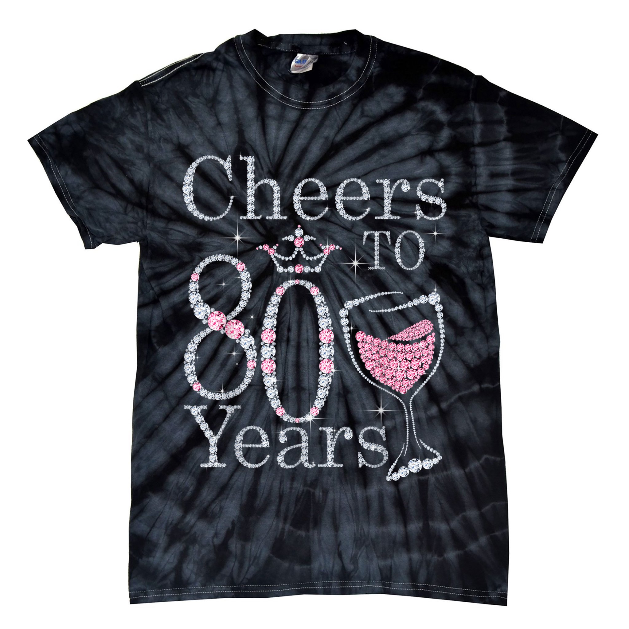 Cheers to 80 Years 1942 80Th Birthday Tee Gift For Wom.e.ns Tie-Dye T-Shirt
