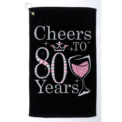 Cheers to 80 Years 1942 80Th Birthday Tee Gift For Wom.e.ns Golf Towel