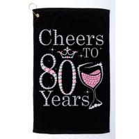 Cheers to 80 Years 1942 80Th Birthday Tee Gift For Wom.e.ns Golf Towel