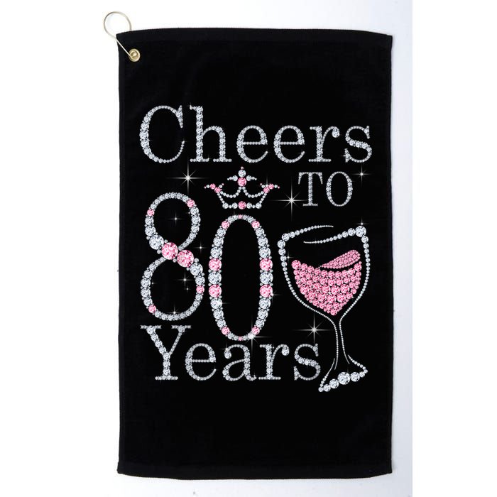 Cheers to 80 Years 1942 80Th Birthday Tee Gift For Wom.e.ns Golf Towel