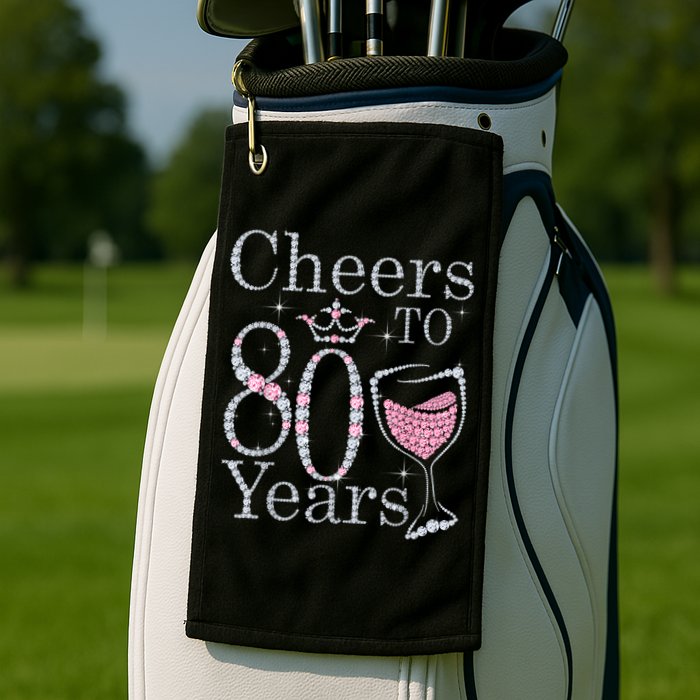 Cheers to 80 Years 1942 80Th Birthday Tee Gift For Wom.e.ns Golf Towel