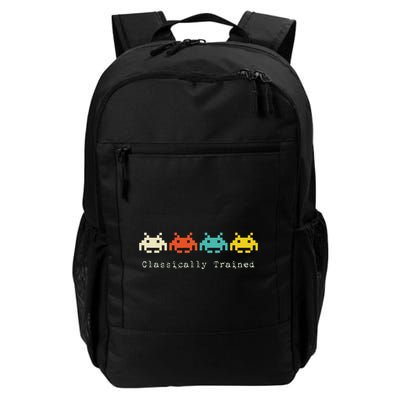 Classically Trained 80s Retro Alien Invaders Space Gamer Daily Commute Backpack