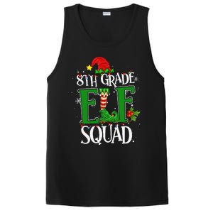 Christmas Teacher 8th Grade Elf Squad Xmas Lights Pajamas PosiCharge Competitor Tank