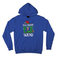 Christmas Teacher 8th Grade Elf Squad Xmas Lights Pajamas Hoodie