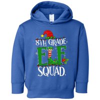 Christmas Teacher 8th Grade Elf Squad Xmas Lights Pajamas Toddler Hoodie