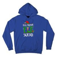 Christmas Teacher 8th Grade Elf Squad Xmas Lights Pajamas Tall Hoodie