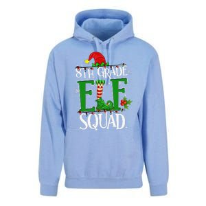 Christmas Teacher 8th Grade Elf Squad Xmas Lights Pajamas Unisex Surf Hoodie