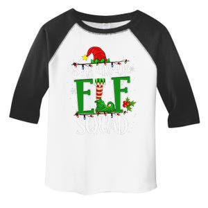 Christmas Teacher 8th Grade Elf Squad Xmas Lights Pajamas Toddler Fine Jersey T-Shirt