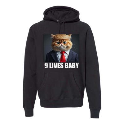 Cat Trump 9 Lives Baby Gift Premium Hoodie