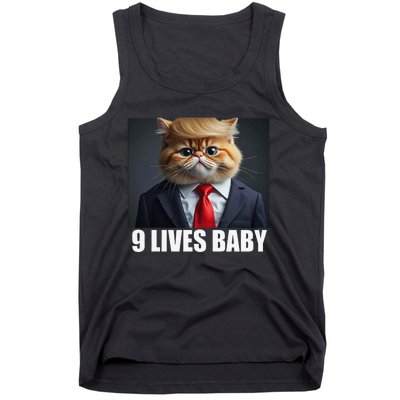 Cat Trump 9 Lives Baby Gift Tank Top