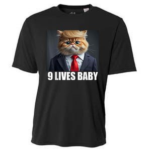 Cat Trump 9 Lives Baby Cooling Performance Crew T-Shirt