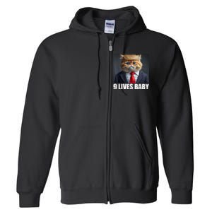 Cat Trump 9 Lives Baby Full Zip Hoodie