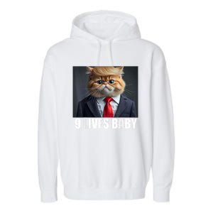 Cat Trump 9 Lives Baby Garment-Dyed Fleece Hoodie