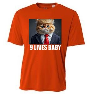 Cat Trump 9 Lives Baby Cooling Performance Crew T-Shirt