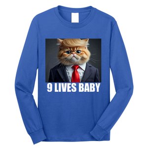 Cat Trump 9 Lives Baby Long Sleeve Shirt