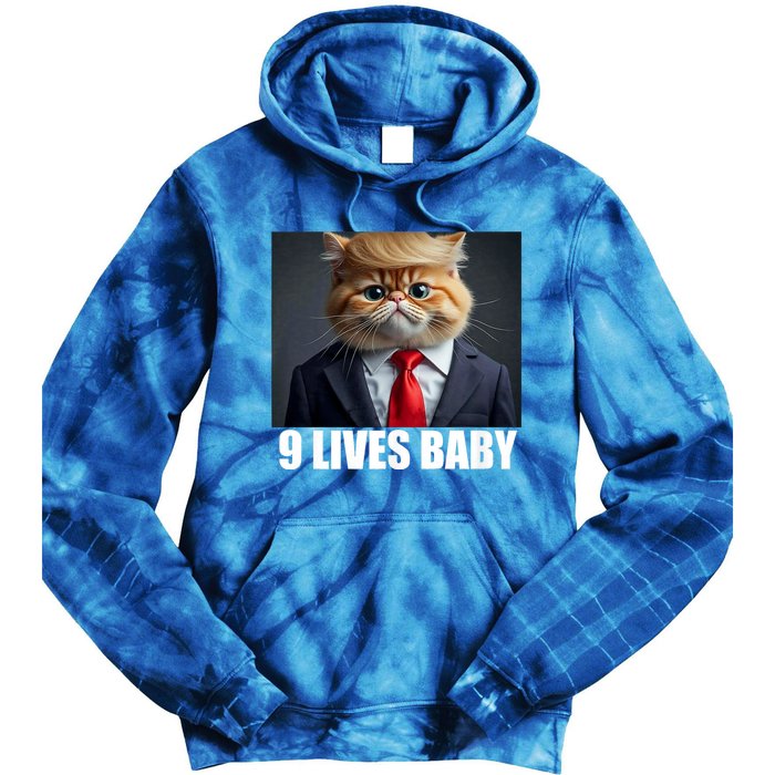 Cat Trump 9 Lives Baby Tie Dye Hoodie