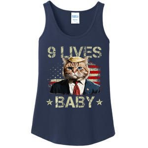 Cat Trump 9 Lives Baby Ladies Essential Tank