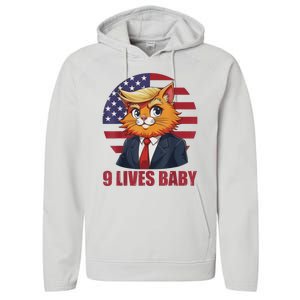 Cat Trump 9 Lives Baby Funny Performance Fleece Hoodie