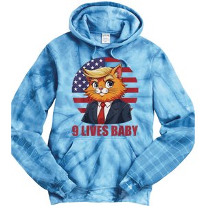 Cat Trump 9 Lives Baby Funny Tie Dye Hoodie