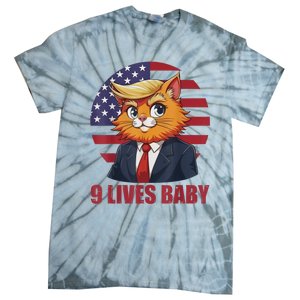 Cat Trump 9 Lives Baby Funny Tie-Dye T-Shirt