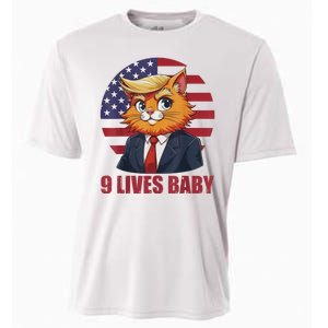 Cat Trump 9 Lives Baby Funny Cooling Performance Crew T-Shirt