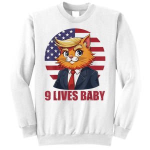 Cat Trump 9 Lives Baby Funny Sweatshirt