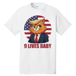 Cat Trump 9 Lives Baby Funny Tall T-Shirt