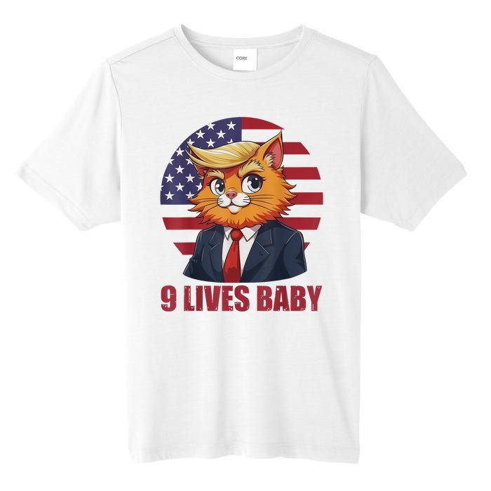 Cat Trump 9 Lives Baby Funny Tall Fusion ChromaSoft Performance T-Shirt