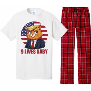 Cat Trump 9 Lives Baby Funny Pajama Set