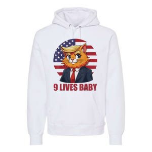 Cat Trump 9 Lives Baby Funny Premium Hoodie