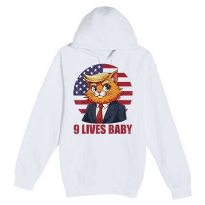 Cat Trump 9 Lives Baby Funny Premium Pullover Hoodie