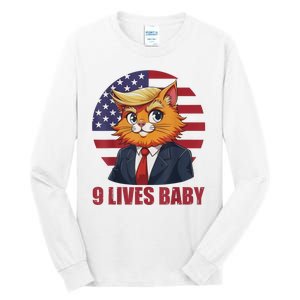 Cat Trump 9 Lives Baby Funny Tall Long Sleeve T-Shirt