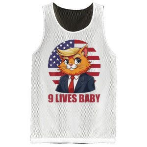 Cat Trump 9 Lives Baby Funny Mesh Reversible Basketball Jersey Tank